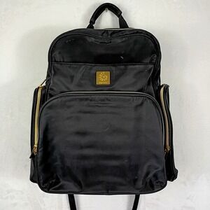 Ergobaby Diaper Bag Backpack Black Gold Hardware Insulated Pocket Organizer